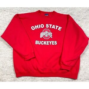 Vintage Ohio State Buckeyes Sweatshirt Men XXL 2XL Red Crewneck Sweater Y2K  00s